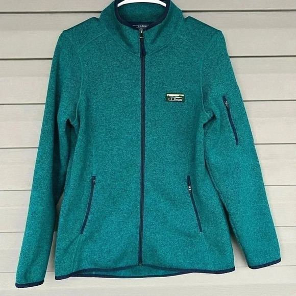 Women's Sweater Fleece Jacket - Teal Sz M - Picture 1 of 6